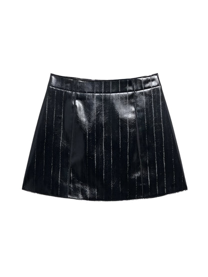 Noir Glint Mini Skirt