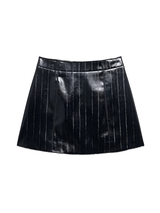 Noir Glint Mini Skirt