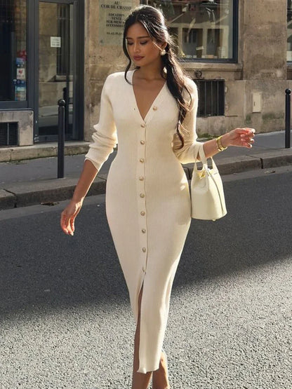 Luna Button-Up Midi Dress