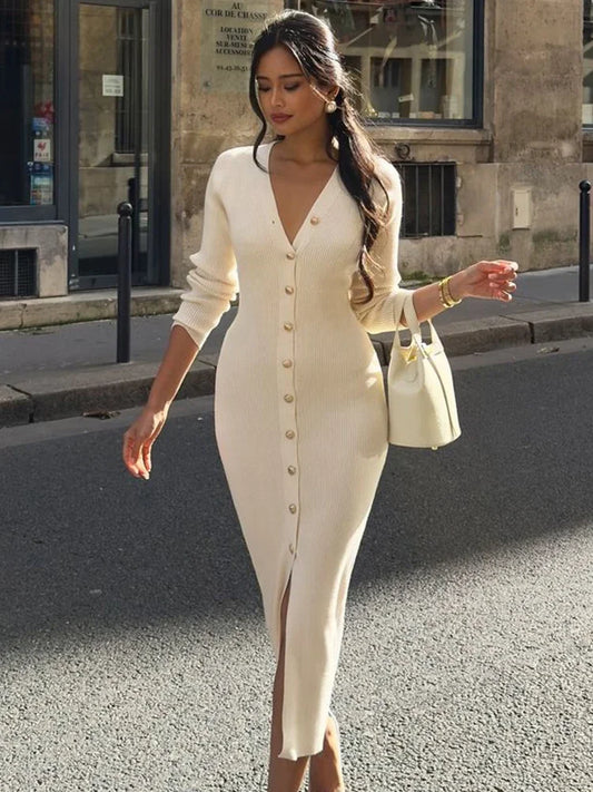 Luna Button-Up Midi Dress