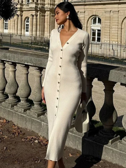 Luna Button-Up Midi Dress