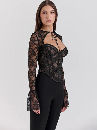 Zariah Mesh Corset Top
