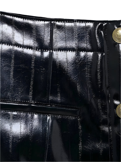 Noir Glint Mini Skirt