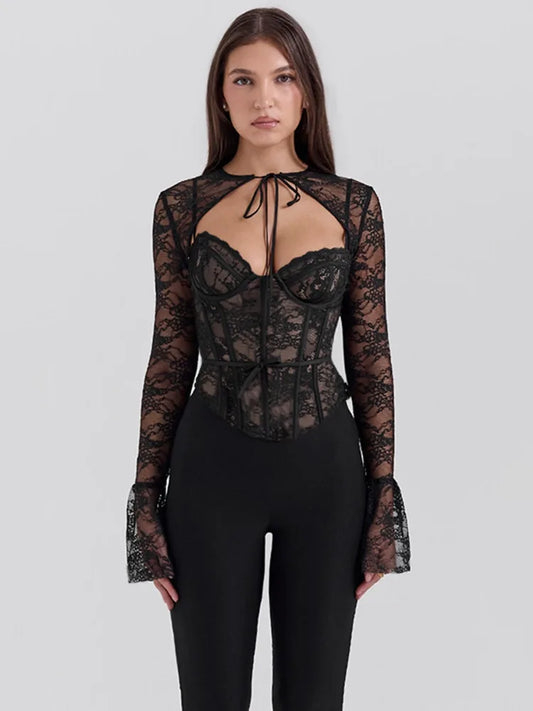 Zariah Mesh Corset Top