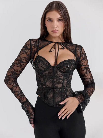 Zariah Mesh Corset Top